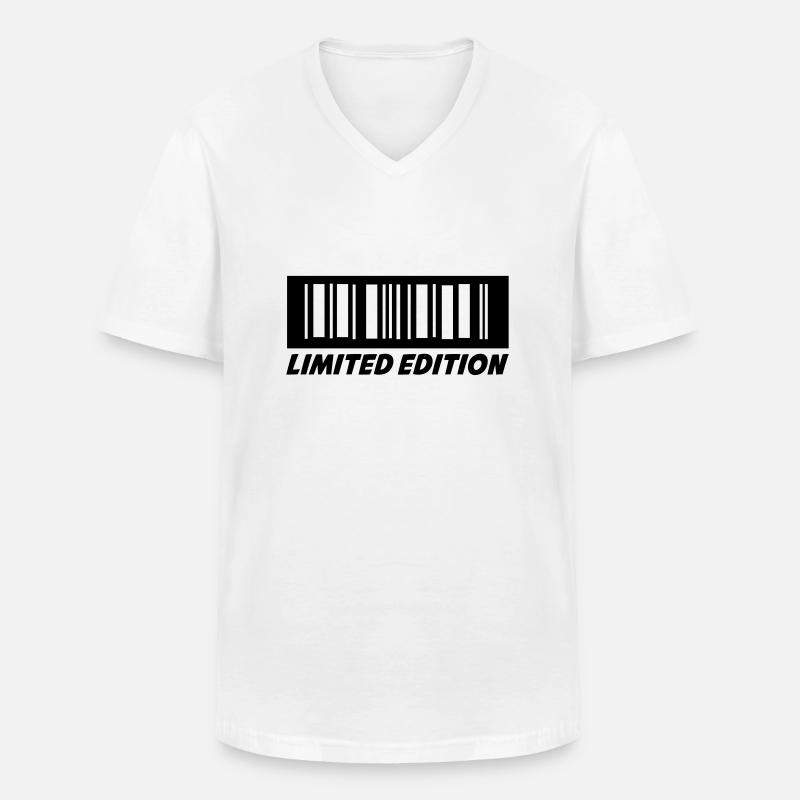 barcode_02 - Men's V-Neck T-Shirt - white