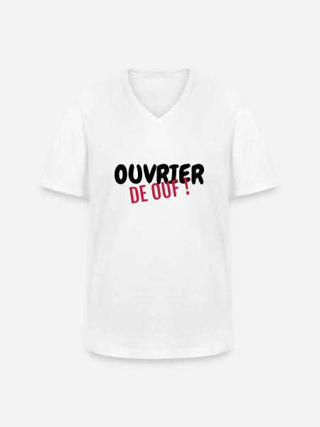 Maneuver / Builder / Manöver / Manoeuvre - Men's V-Neck T-Shirt - white