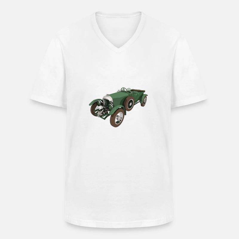 Schöner Oldtimer, Auto, KFZ - Männer-T-Shirt mit V-Ausschnitt - Weiß