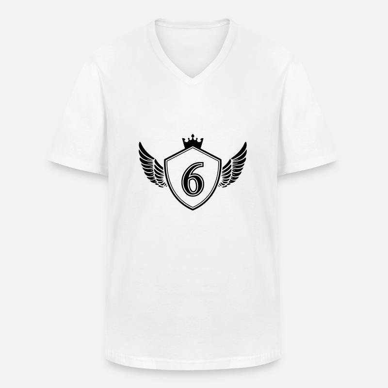 wappen 6 - Männer-T-Shirt mit V-Ausschnitt - Weiß