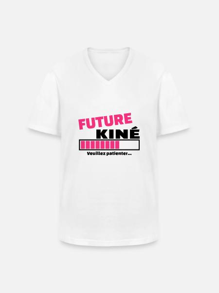 future kiné - T-shirt col V Homme - blanc