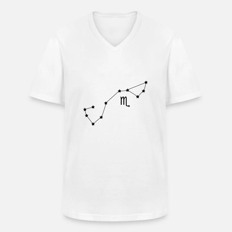 Sternbild Skorpion Sternzeichen - Männer-T-Shirt mit V-Ausschnitt - Weiß
