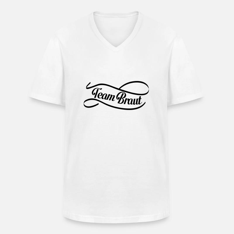 team_braut_swing - Männer-T-Shirt mit V-Ausschnitt - Weiß