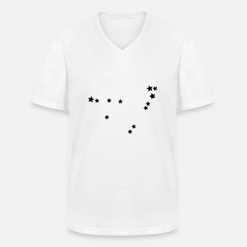 Sternbild Steinbock - Männer-T-Shirt mit V-Ausschnitt - Weiß