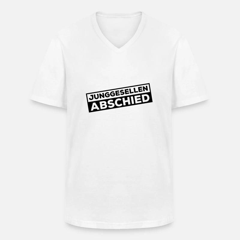 junggesellen abschied design - Männer-T-Shirt mit V-Ausschnitt - Weiß