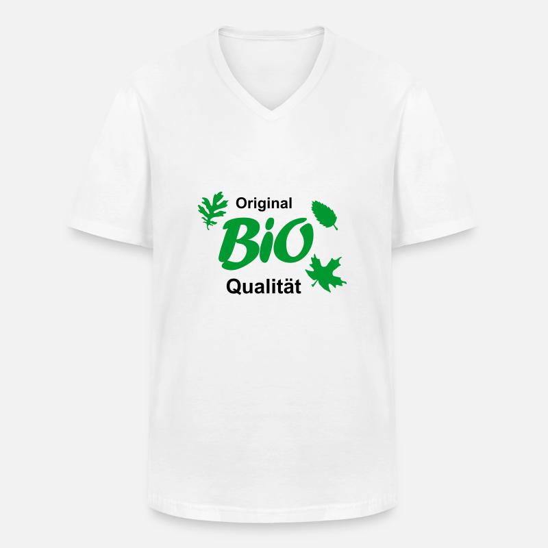 bio - Men's V-Neck T-Shirt - white