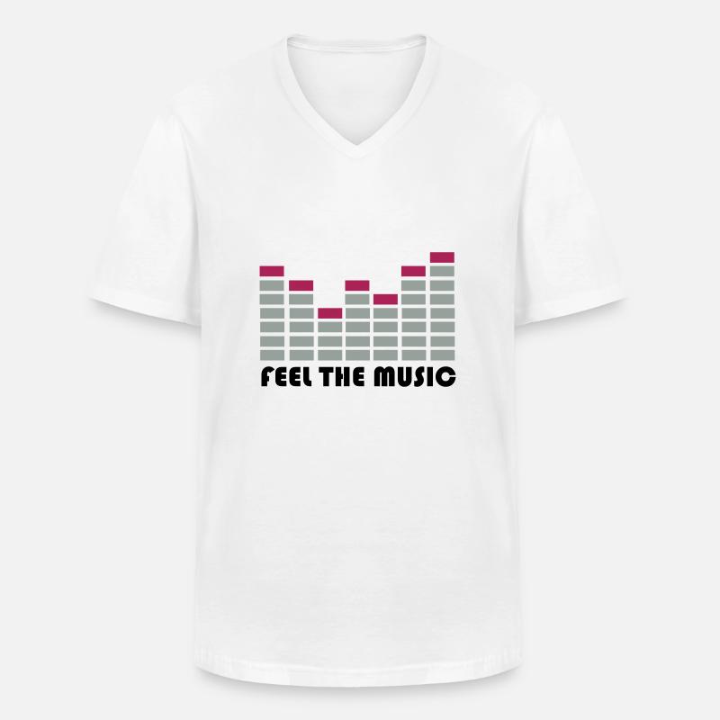 equalizer - Männer-T-Shirt mit V-Ausschnitt - Weiß
