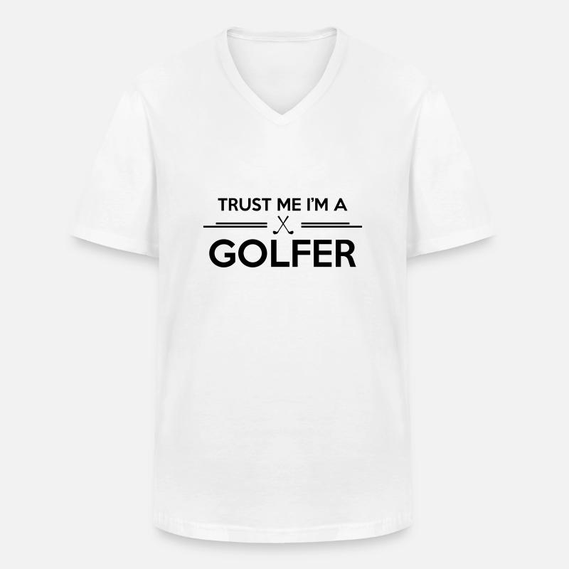 Trust me I'm a golfer - Männer-T-Shirt mit V-Ausschnitt - Weiß
