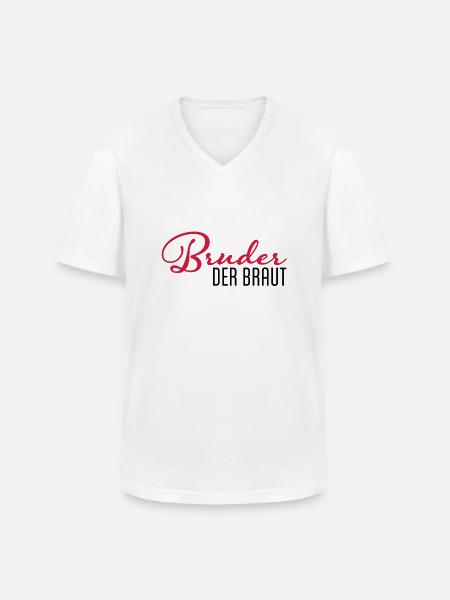 bruder der braut - Männer-T-Shirt mit V-Ausschnitt - Weiß
