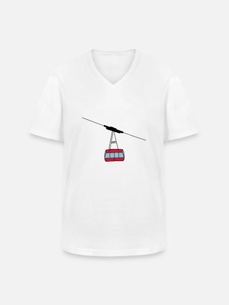 Gondel - Männer-T-Shirt mit V-Ausschnitt - Weiß