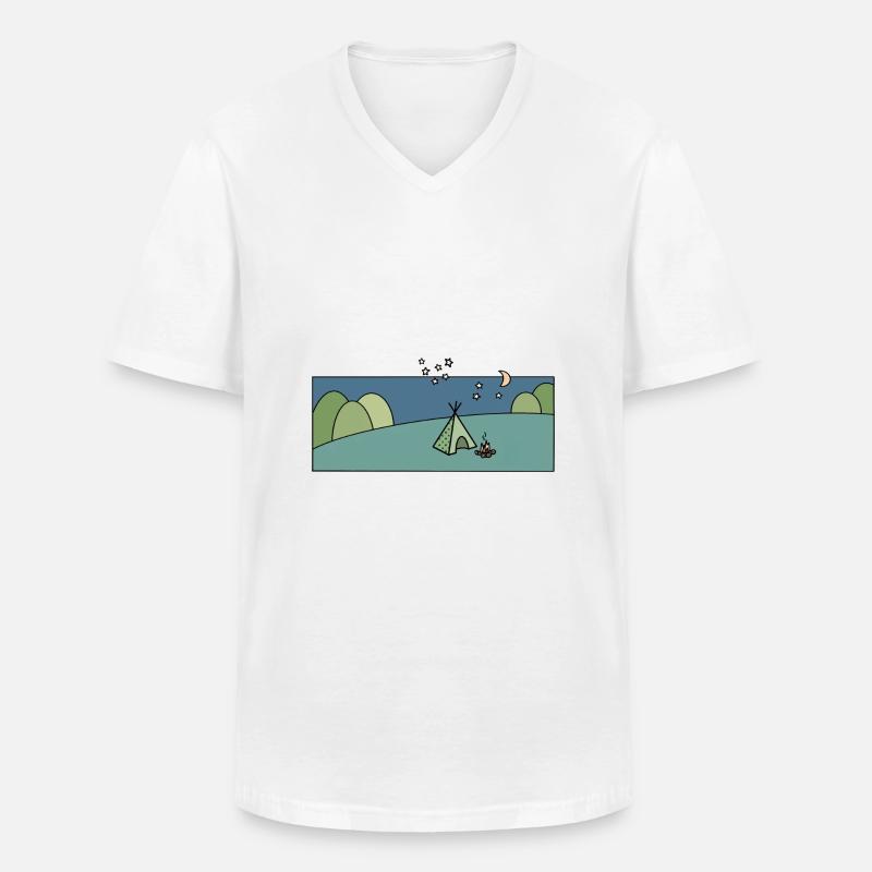 Sternbild Löwe - Männer-T-Shirt mit V-Ausschnitt - Weiß
