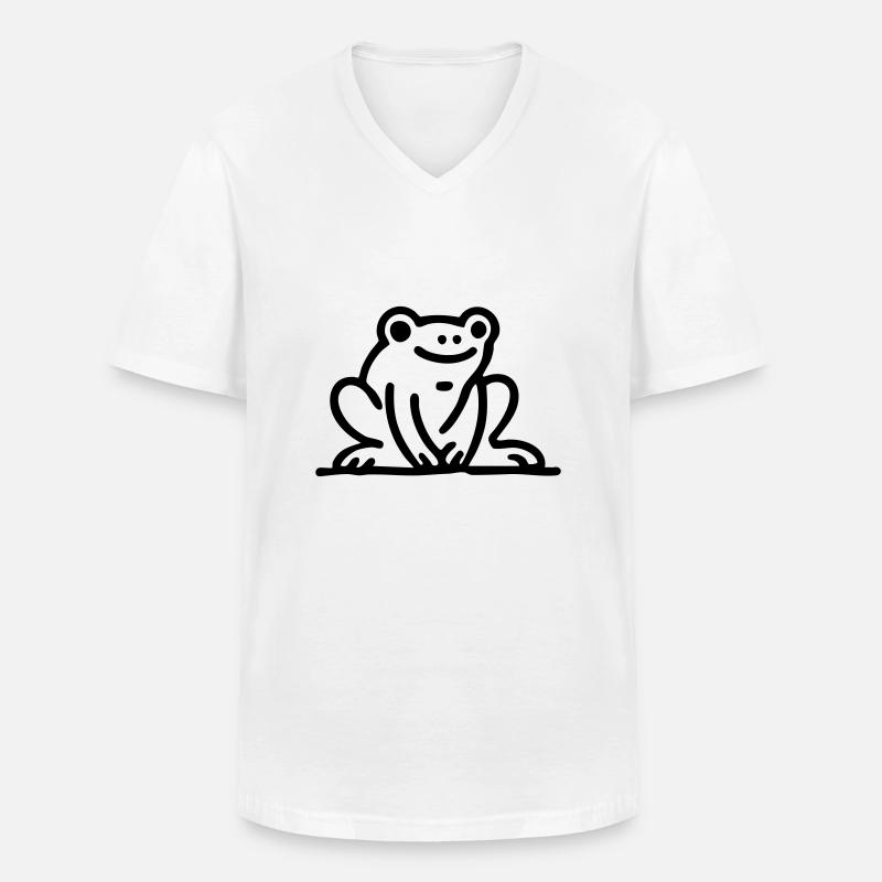 Frosch Fröschchen - Männer-T-Shirt mit V-Ausschnitt - Weiß