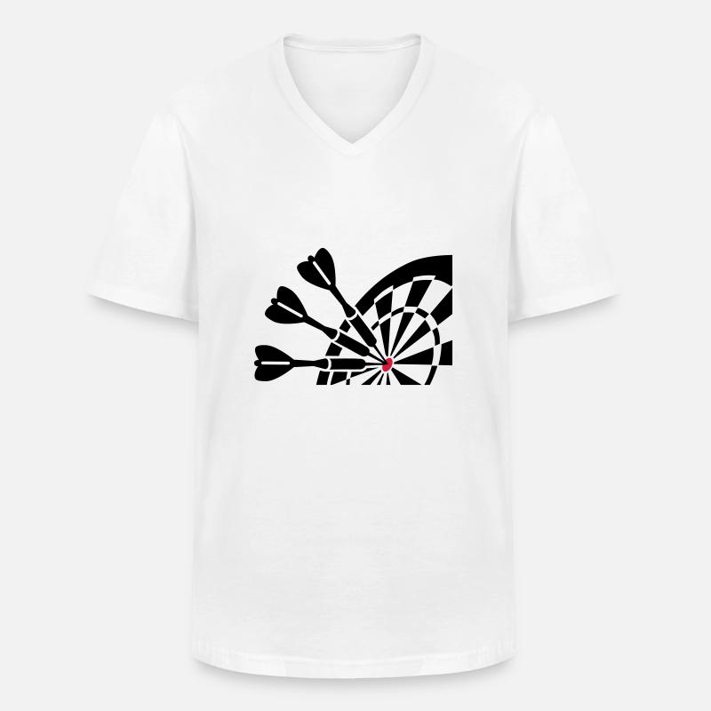 Darts - Männer-T-Shirt mit V-Ausschnitt - Weiß