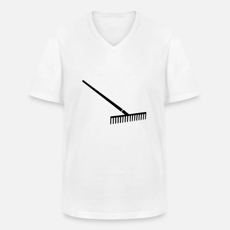 Harke - Männer-T-Shirt mit V-Ausschnitt - Weiß