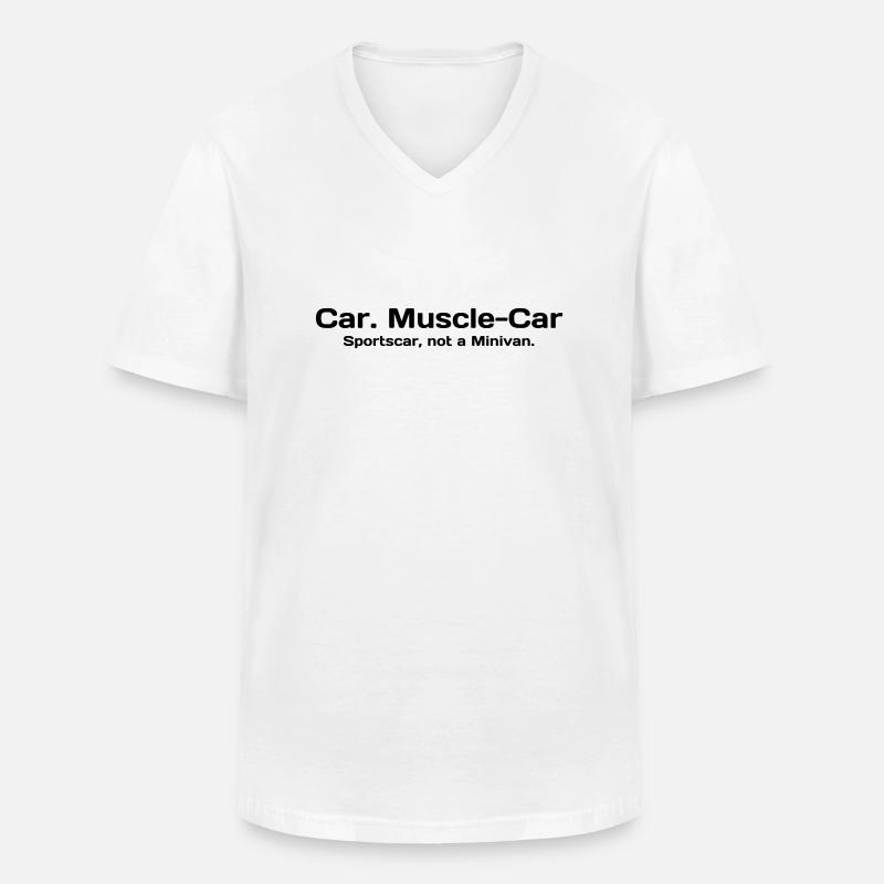 Muscle Car - Männer-T-Shirt mit V-Ausschnitt - Weiß