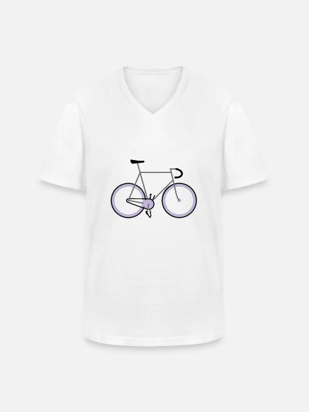 Fixie - T-shirt col V Homme - blanc