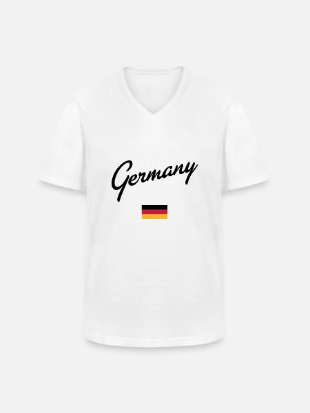 Germany - Men's V-Neck T-Shirt - white