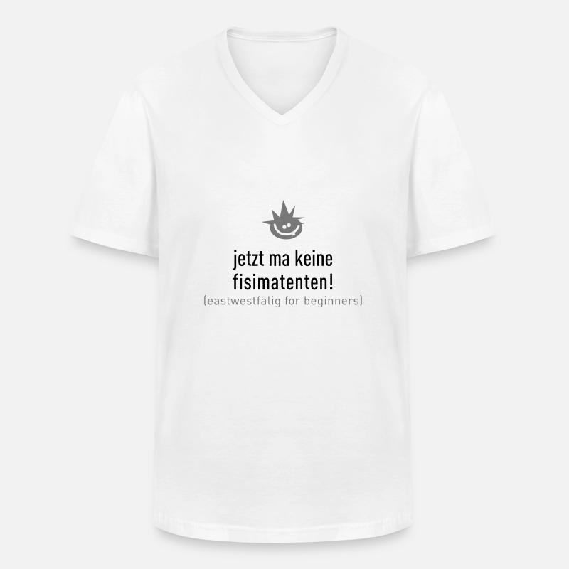 fisimatenten - Männer-T-Shirt mit V-Ausschnitt - Weiß