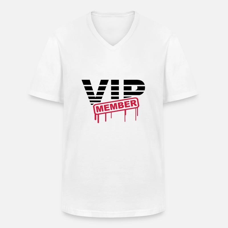 VIP Member - Männer-T-Shirt mit V-Ausschnitt - Weiß