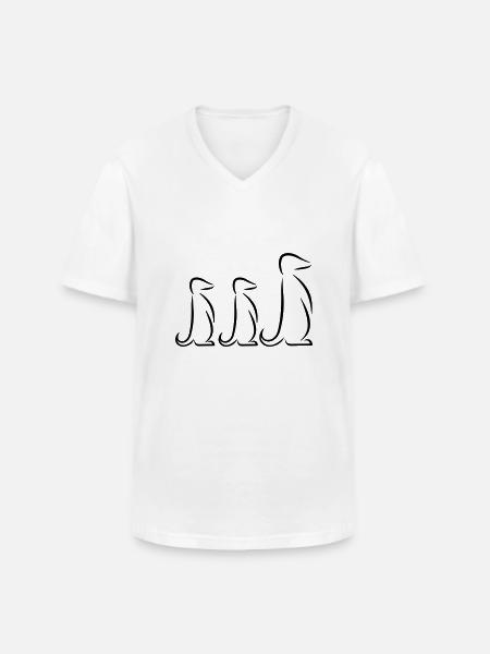 Suricate - T-shirt col V Homme - blanc
