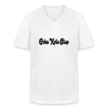 Coka Glup Tail - Men's V-Neck T-Shirt - white - Front - AI Model Male 185 light (185cm)