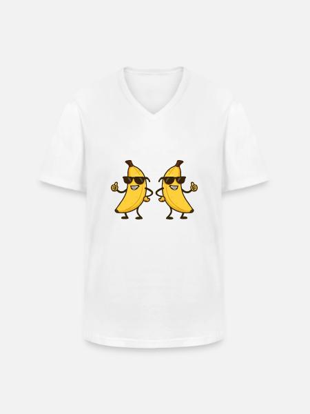 Babane Comic Cool 2 - Men's V-Neck T-Shirt - white