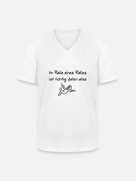 Just in case - Men's V-Neck T-Shirt - white