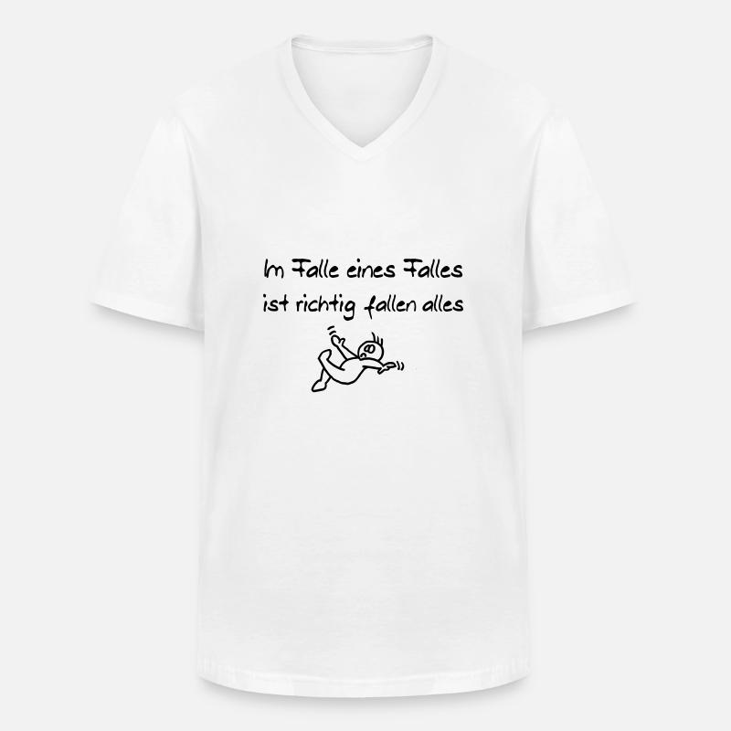 Im Falle eines Falles - Männer-T-Shirt mit V-Ausschnitt - Weiß
