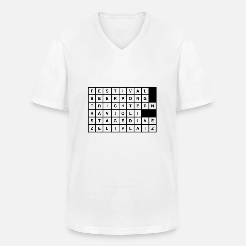 festivals2017 - Männer-T-Shirt mit V-Ausschnitt - Weiß
