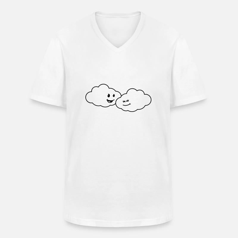 love_clouds - Men's V-Neck T-Shirt - white