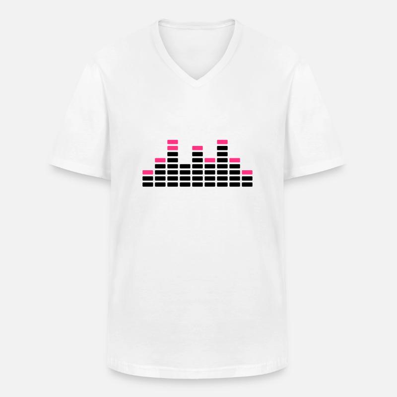 Equalizer - Männer-T-Shirt mit V-Ausschnitt - Weiß