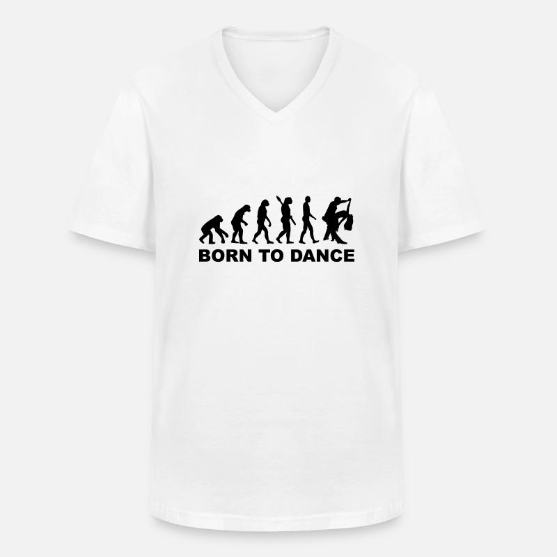 Evolution Dancing - Men's V-Neck T-Shirt - white