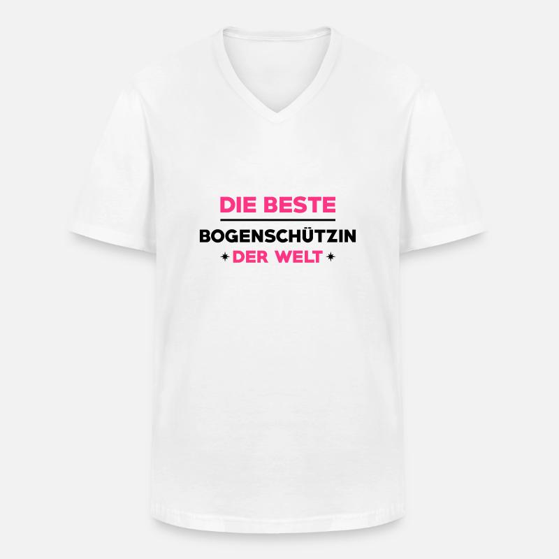 Bogenschießen Bogenschütze Bogenschiessen Bogen - Männer-T-Shirt mit V-Ausschnitt - Weiß