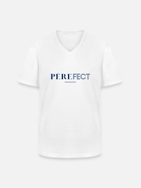 Fatherfect! Perfect Dad! - Men's V-Neck T-Shirt - white