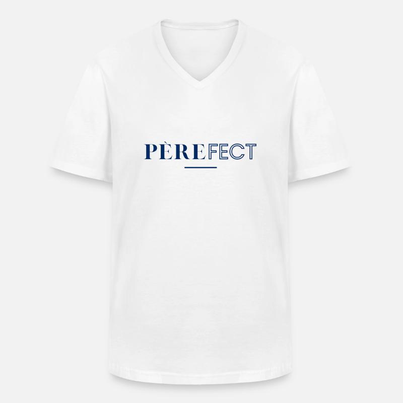 Vaterfekt! Perfekter Vater! - Männer-T-Shirt mit V-Ausschnitt - Weiß