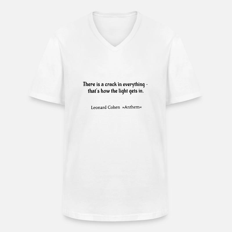 Anthem - Männer-T-Shirt mit V-Ausschnitt - Weiß