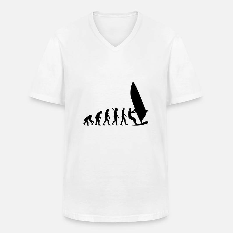 Evolution Windsurfing - Men's V-Neck T-Shirt - white