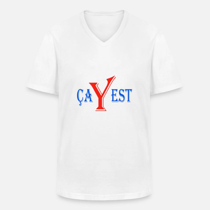 Das wars - Männer-T-Shirt mit V-Ausschnitt - Weiß
