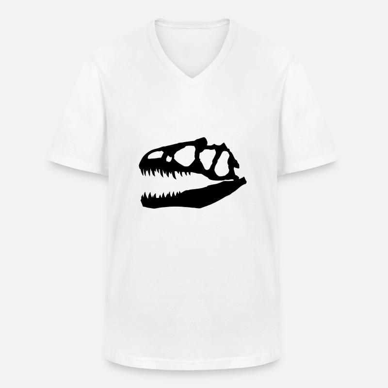 Allosaurus - Männer-T-Shirt mit V-Ausschnitt - Weiß