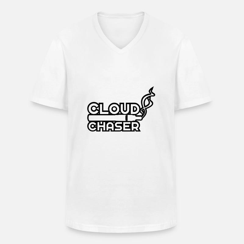 Cloudchaser - Männer-T-Shirt mit V-Ausschnitt - Weiß