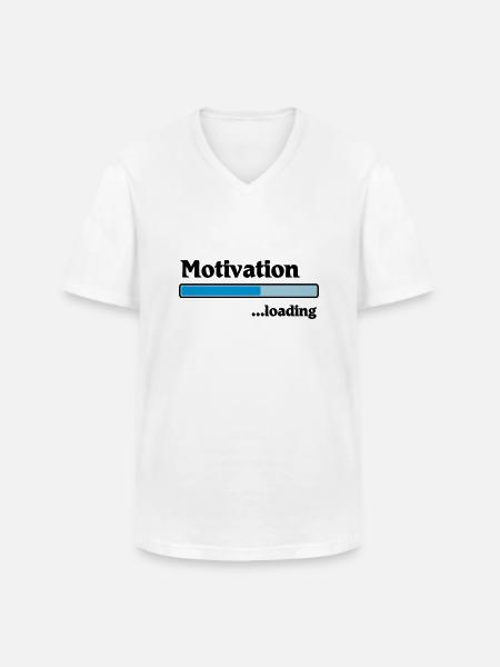 Motivation loading - Männer-T-Shirt mit V-Ausschnitt - Weiß