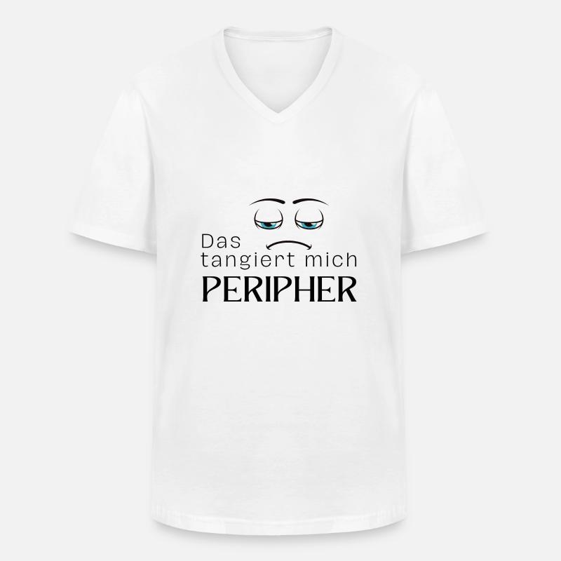 Das tangiert mich peripher - Männer-T-Shirt mit V-Ausschnitt - Weiß