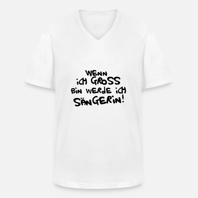 Ich werde Sängerin - Männer-T-Shirt mit V-Ausschnitt - Weiß