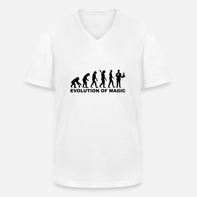 Zauberer - Männer-T-Shirt mit V-Ausschnitt - Weiß