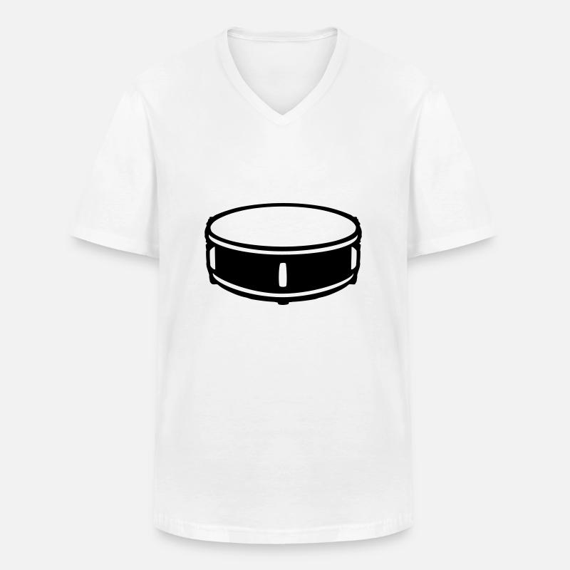 Snare Drum - Männer-T-Shirt mit V-Ausschnitt - Weiß