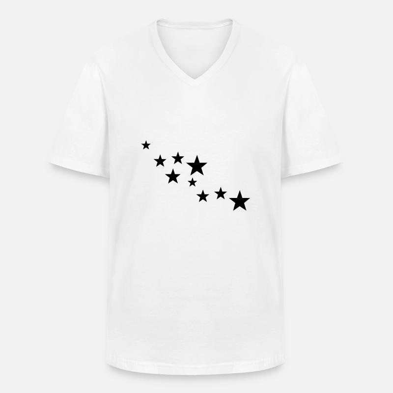 stars - Männer-T-Shirt mit V-Ausschnitt - Weiß