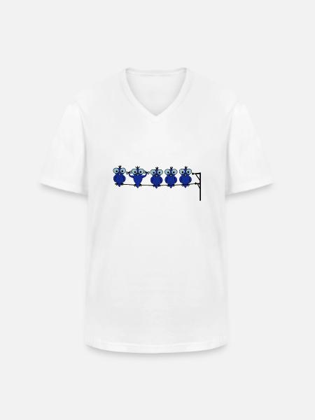Vogel Sport - Männer-T-Shirt mit V-Ausschnitt - Weiß