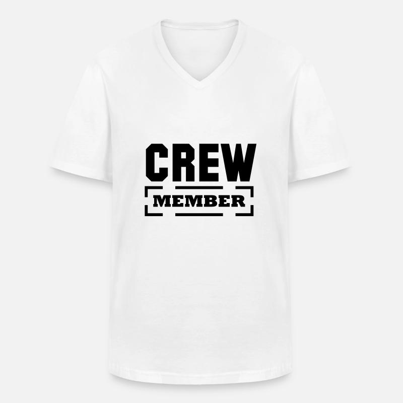 crew member - Männer-T-Shirt mit V-Ausschnitt - Weiß