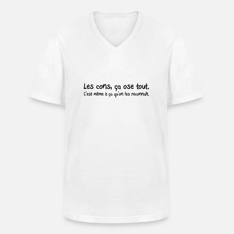 Sprüche - Männer-T-Shirt mit V-Ausschnitt - Weiß