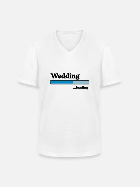 Wedding loading - Men's V-Neck T-Shirt - white